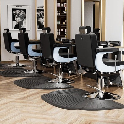3.3' x 5' Salon Anti Fatigue Mat for Hair Stylist 1'' Thick, Comfort Barber Shop Beauty Floor Mats Under Styling Chair