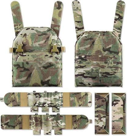 LPPC V.2 Tactical Vest, Low-Profile Vest, Modular, Placard Compatible, Made from 1000D Nylon Laminates MultiCam