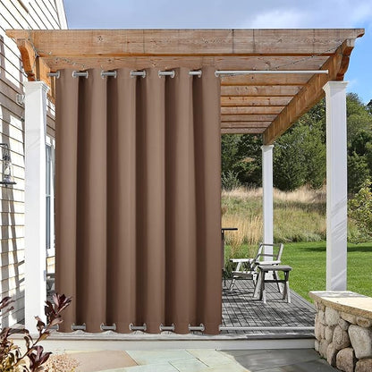 NICETOWN Patio Waterproof Outdoor Curtain, Thermal Insulated Rustproof Double by NICETOWN