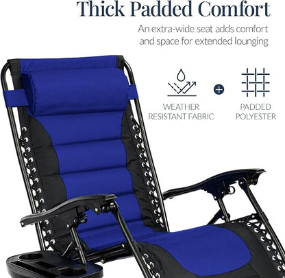 Best Choice Products Oversized Padded Zero Gravity Chair, Folding Outdoor Patio - Image 6