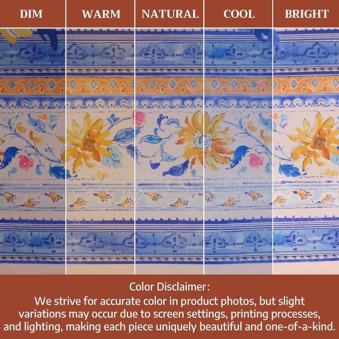 Maison d'Hermine Table Cloth Rectangle Table 100% Cotton Tablecloth for Dining Room, Farmhouse, Home, Hotel, Parties & Wedding - Ideal for Easter Decorations Spring & Summer (Girassol, 60" x 108")