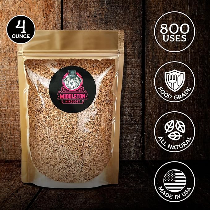 SmokeTop 4oz Bag - Cocktail Smoker Chips for Old Fashioned Cocktails, Whiskey, & Bourbon - by Middleton Mixology Made in The USA (800 uses) (Pecan)