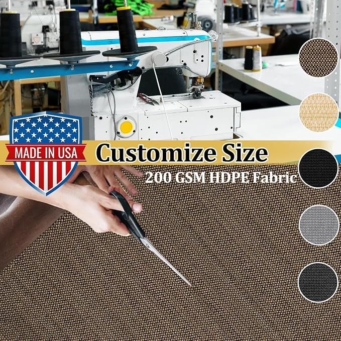 Shade&Beyond Customized Size 12' X 12' Shade Cloth - Image 3