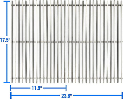 17.5" Stainless Steel 7639 Cooking Grates for Weber Spirit 300 Series, Spirit 700, Genesis Silver B/C, Genesis Gold B/C, Genesis Platinum B/C, Genesis 1000-3500, 7638