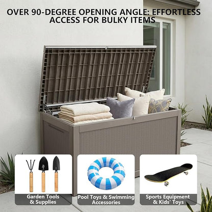 Outdoor Storage Box, 320 Gallon Waterproof Deck Box, Dual Gas-Spring Ultimate - Image 7