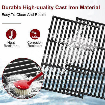 Hiorucet Grill Parts for Weber Spirit and Spirit II 300 Series, Fits E310 E320 E330 S310 S320 S330 SP310 SP320 SP330 GS4, 7638 Grill Grates 7636 Flavorizer Bars 69787 Grill Burners for Weber Spirit