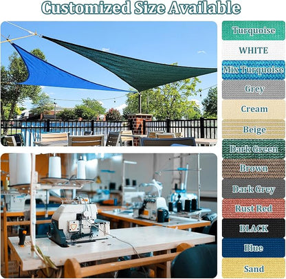 Shade&Beyond Custom Sun Shade Sail 6'x7'x9.2' Triangle Sun Sail Shades Patio UV - Image 2