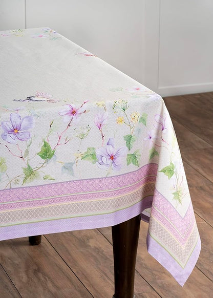 Maison d' Hermine Table Cloth Square Table 100% Cotton 60 x 60 Inches Tablecloth Reusable Decorative for Dining Room, Farmhouse, Home, Party, Festive & Wedding Spring Summer - Magnolia Mornings