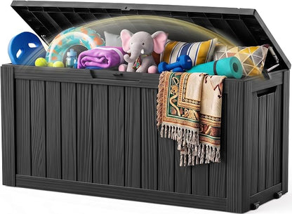 EFU Outdoor Storage Box Waterproof, 130 Gal Gen 2 Resin Deck Box by EFU