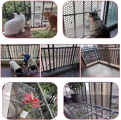 Plastic Wire Mesh Fence, Black Safety Fence Balcony Protection Net 39.3 Inch X 32.8FT Poultry Fence Roll for Garden Chicken Rabbit Construction Barrier(Size:1x20M - Mesh 1.2cm)