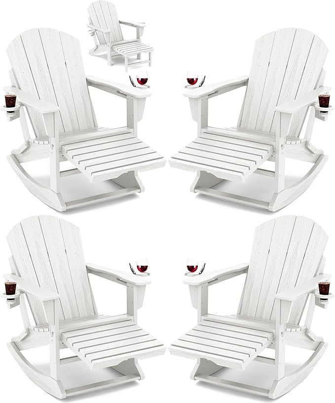 Adirondack Rocking Chair Set of 4 by KINGYES