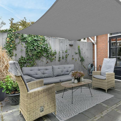 AsterOutdoor Sun Shade Sail Rectangle 8' x 12' UV Block Canopy - Image 6