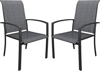 DIFY Patio Chairs Set of 2, Stackable Outdoor Dining Chairs by DIFY