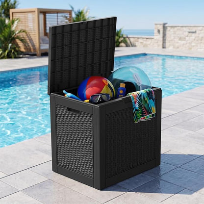 Outdoor Storage Box, 30 Gallon Resin Deck Boxes Outdoor Waterproof - Image 7