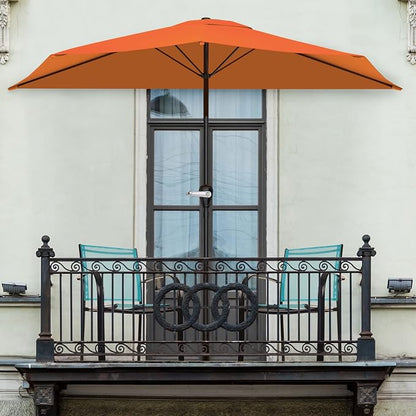 Pure Garden Half Round Patio Umbrella - Image 5