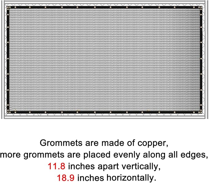 Sunnyglade 6 feet x 50 feet Privacy Screen Fence Heavy Duty Fencing Mesh Shade Net Cover for Wall Garden Yard Backyard (Grey, 6 ft X 50 ft)
