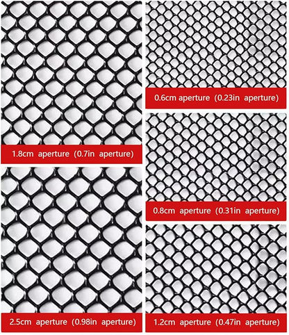 39.3IN x 65.6FT Garden Plastic Wire Mesh Fencing, Black Plastic Safety Fence Roll Poultry Breeding Netting Balcony Protection Net for Gardening Animal Pet Vegetable(Size:39.3INx98.4FT-Mesh 0.7IN)