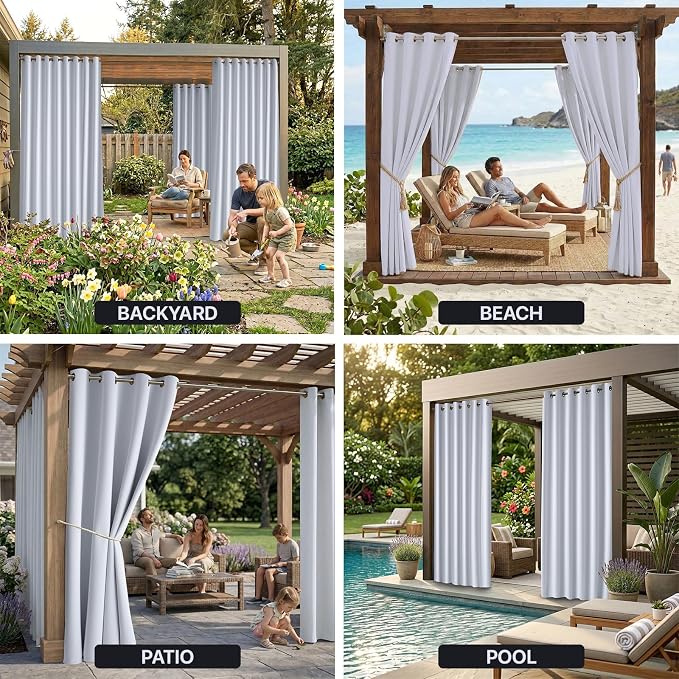 Outdoor Indoor Curtains W52 x L108 - Image 9