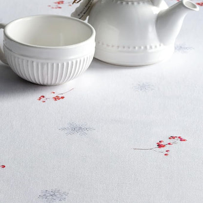 Maison d' Hermine Table Cloth Rectangle Table 100% Cotton 70 x 120 Inches Fall Tablecloth Reusable Everyday Use for Thanksgiving Christmas Decorations Dining Farmhouse Party (Fairy Tale Forest)