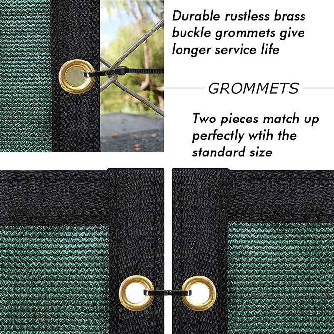 UPGRADE Privacy Fence Screen 5'x28' Dark Green Outdoor 90% Visibility Blockage 170 GSM Mesh Shade Cover Panels for Backyard,Balcony,Home Decoration with Zip Ties,Customized Avaliable