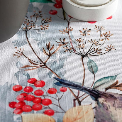 Maison d' Hermine Table Cloth Square Table 100% Cotton 54 x 54 Inches Fall Tablecloth Reusable Everyday Use for Thanksgiving Christmas Decorations Dining Farmhouse Party (Morzine)
