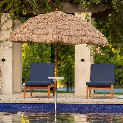 AMMSUN 7.5ft Hula Thatched Tiki Patio Beach Umbrella Hawaiian Style 10 Ribs UPF - Image 8