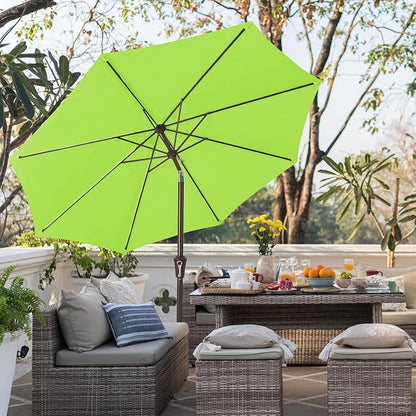 JEAREY 9FT Outdoor Patio Umbrella, Market Umbrella, Apple Green | Outdoor Table - Image 4