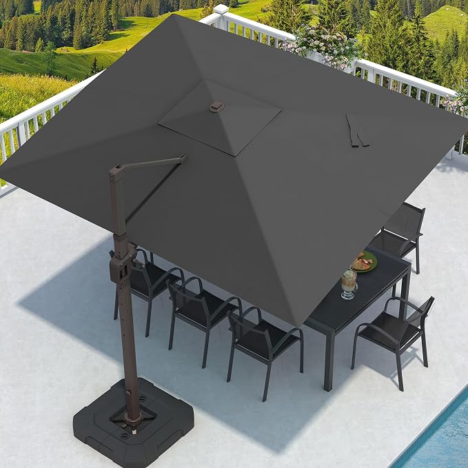 9' X 12' Cantilever Patio Outdoor Umbrella by MPLShade