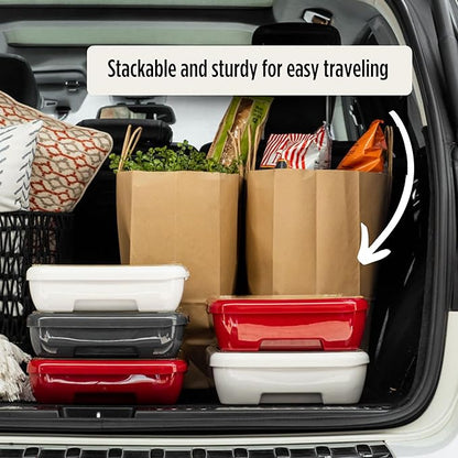 Fancy Panz - Marble 9x13x2" Aluminum Foil Pan Carrier with Lid - Elevated Food Serving Tray - Portable Casserole Carrier with Lid - Made in the USA Hosting Essentials