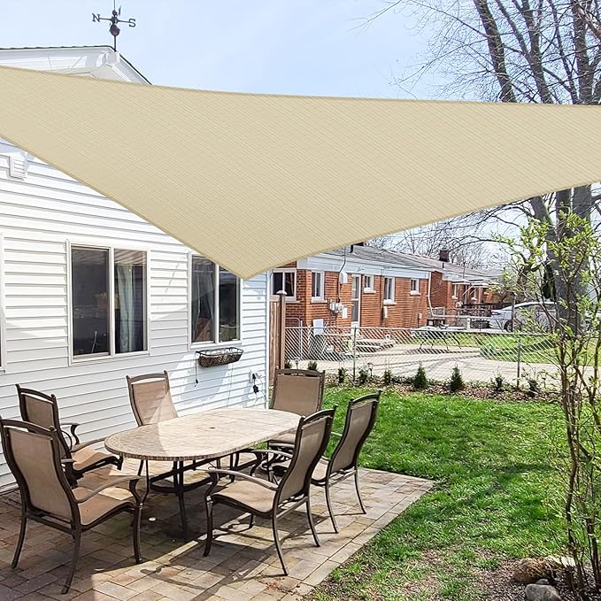 Windscreen4less 23' x 23' x 23' Sun Shade Sail Triangle Outdoor Canopy Cover UV - Image 6