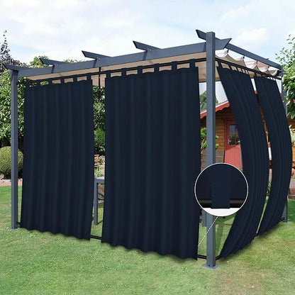 Easy-Going Outdoor Patio Curtains 2 Panels, 54x84 inch, Porch and Pergola by Easy-Going