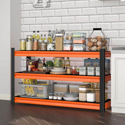 3-Tier Garage Shelving Heavy Duty, 1600lbs Load Capacity Utility Rack Shelves & - Image 6