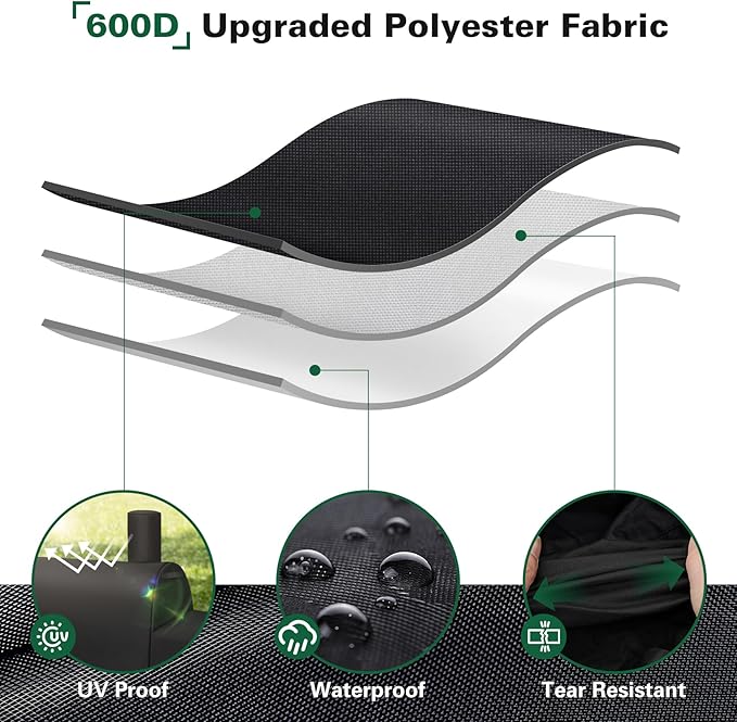 Heavy Duty 600D Grill Cover Fits for Royal Gourmet CC1830T 30-Inch Barrel Charcoal Grill Cover