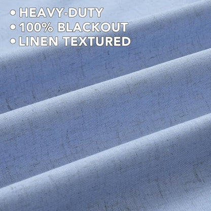 H.VERSAILTEX Linen Curtains 100% Blackout Curtains - Image 5