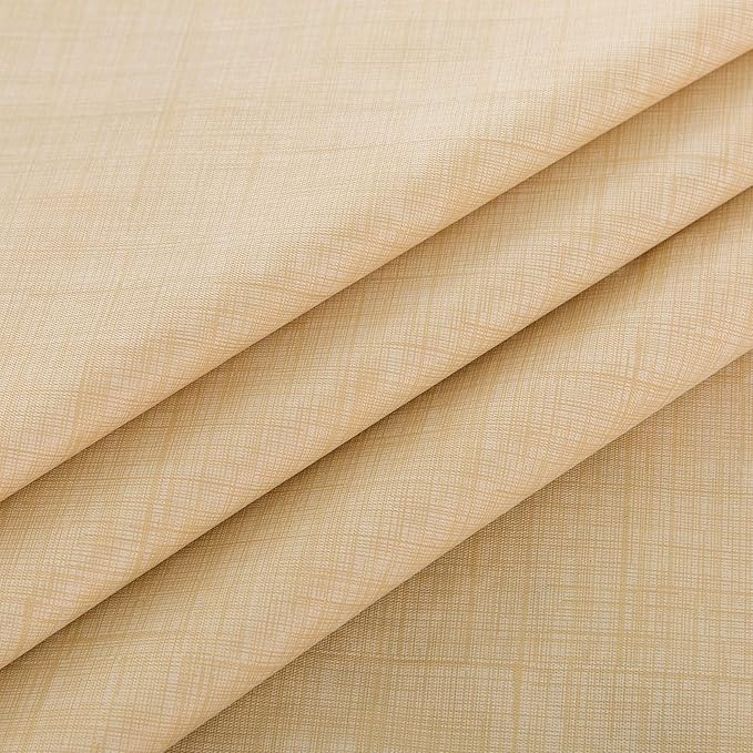 LIBERECOO Vinyl Tablecloth with Flannel Backing, Champagne, Waterproof, Stain-Resistant, Easy-Clean Table Cover for Dining, Kitchen, and Outdoor Use, 60" x 60" Square