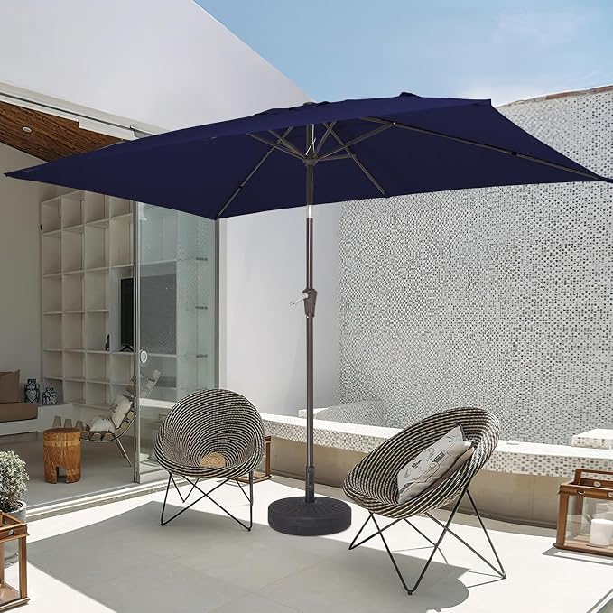 JEAREY 6.5x10 ft Rectangular Patio Umbrellas Outdoor Market Umbrella - Image 8
