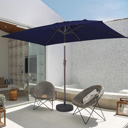 JEAREY 6.5x10 ft Rectangular Patio Umbrellas Outdoor Market Umbrella - Image 8