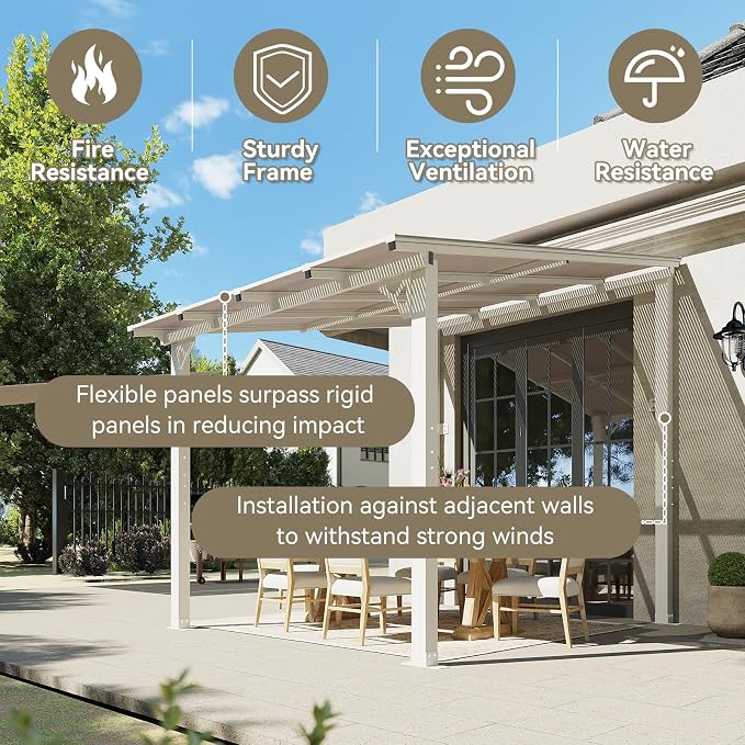Aoxun 8’x10’ Gazebo for Patio, Gazebo Pergola - Image 6
