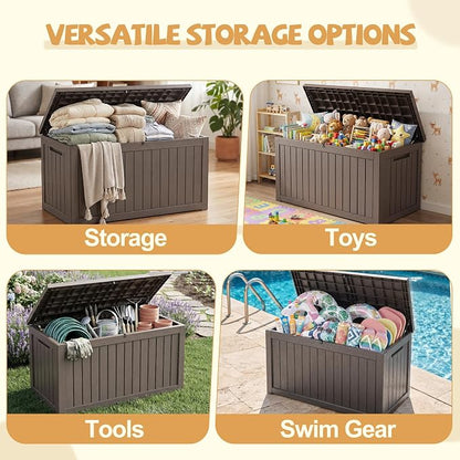 Outdoor Storage Box Waterproof, 360 Gal Gen 2 Resin Deck Box - Image 3