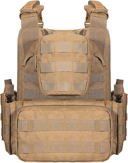 BOMTURN 1000D Tactical Vest for Men Quick Release Modular Vest Adjustable Vest Outdoor
