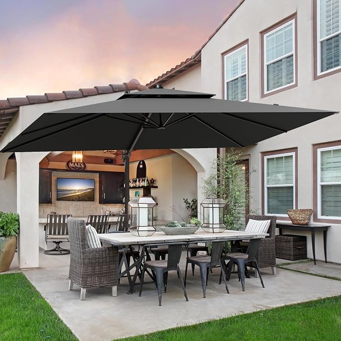 10x13FT Cantilever Outdoor Patio Umbrellas - Image 3