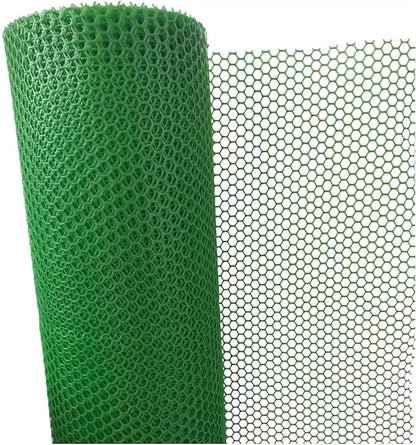 Plastic Wire Mesh Fence 39.3 Inches Wide Safety Fence Roll Balcony Protection Net Fencing Multi-Use Decorative Barrier for Chicken, Snow, Poultry, Patio, Garden, P(Size:1x30M - Mesh 1.2cm,Color:Green)