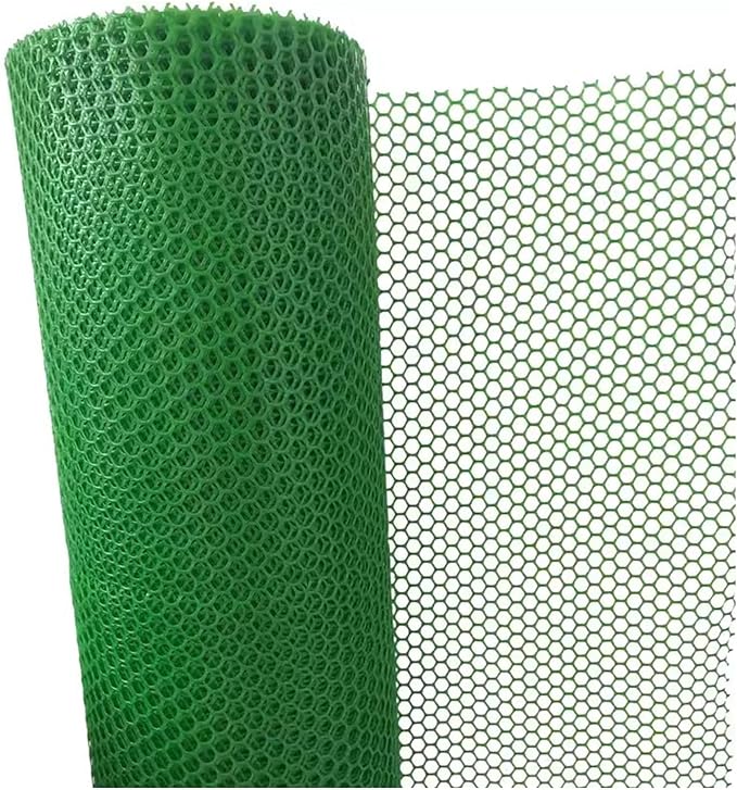 Plastic Wire Mesh Fence 39.3 Inches Wide Safety Fence Roll Balcony Protection Net Fencing Multi-Use Decorative Barrier for Chicken, Snow, Poultry, Patio, Garden, P(Size:1x30M - Mesh 1.8cm,Color:Green)