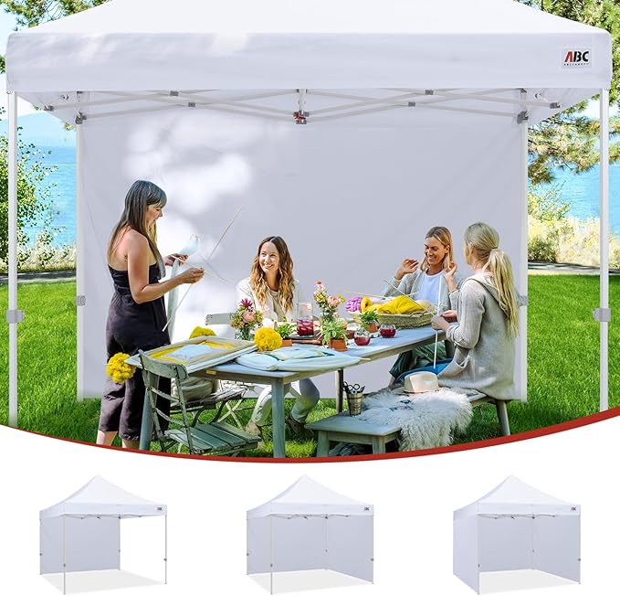 ABCCANOPY Instant Canopy SunWall 8x8 FT, 1 Pack Sidewall Only, No Frame or Top, Red