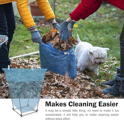 Metal Trash Bag Holder - Garbage Bag Holder Frame Holds 30-45 Gallon Bags-Multi-Use Outdoor Leaf Bag Stand for Yard Camping Garden Lawn Party Supplies (1 Pcs)