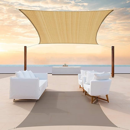 Colourtree TAPR0810 Custom Size 6' x 20' Sand Beige Sun Shade Sail UPF50 Canopy by ColourTree