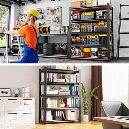 3Pack Garage Shelving, 2500lbs Storage Shelves, Adjustable Heavy Duty Shelving - Image 7