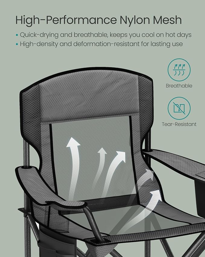 SONGMICS Camping Chair, Folding Oversized Chair, Comfortable and Heavy-Duty - Image 6
