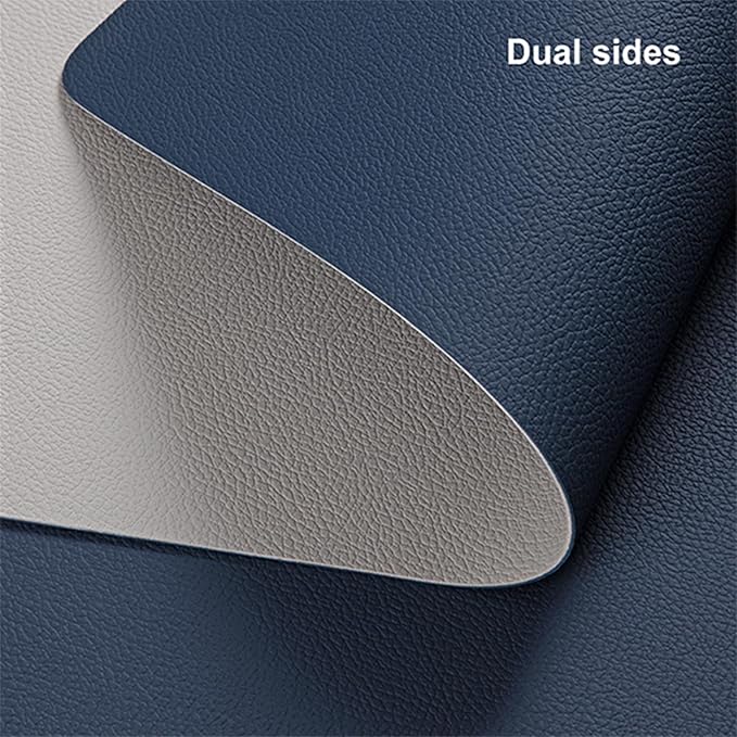 Myir JUN Table Runner Double Sided Vinyl Runner Table 94 Inch Long Runner for Table Washable Waterproof Non-Slip for Home Decorations Light Gray Blue,12 x 94 inch