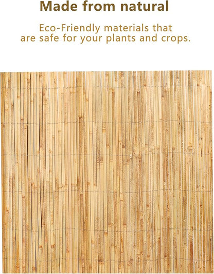 4ft x 13ft Natural Bamboo Slat Screening Roll, Outside Bamboo Privacy Fencing, Privacy Screen Panels for Garden, Outdoor